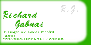 richard gabnai business card